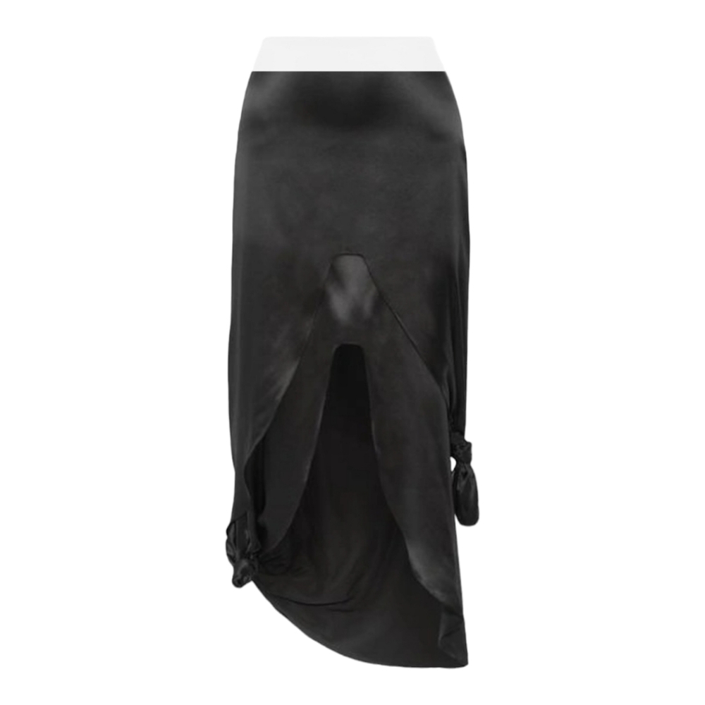 Marques Almeida A-symmetrical midi silk-satin skirt size-6 NWT